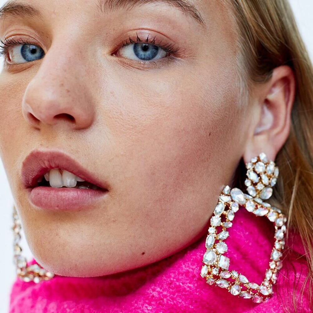 Zara rhinestone earrings - Picture 4 of 7
